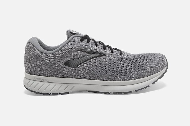 Brooks Revel 3 - Mens Road Running Shoes - Grey (76390JGHK)